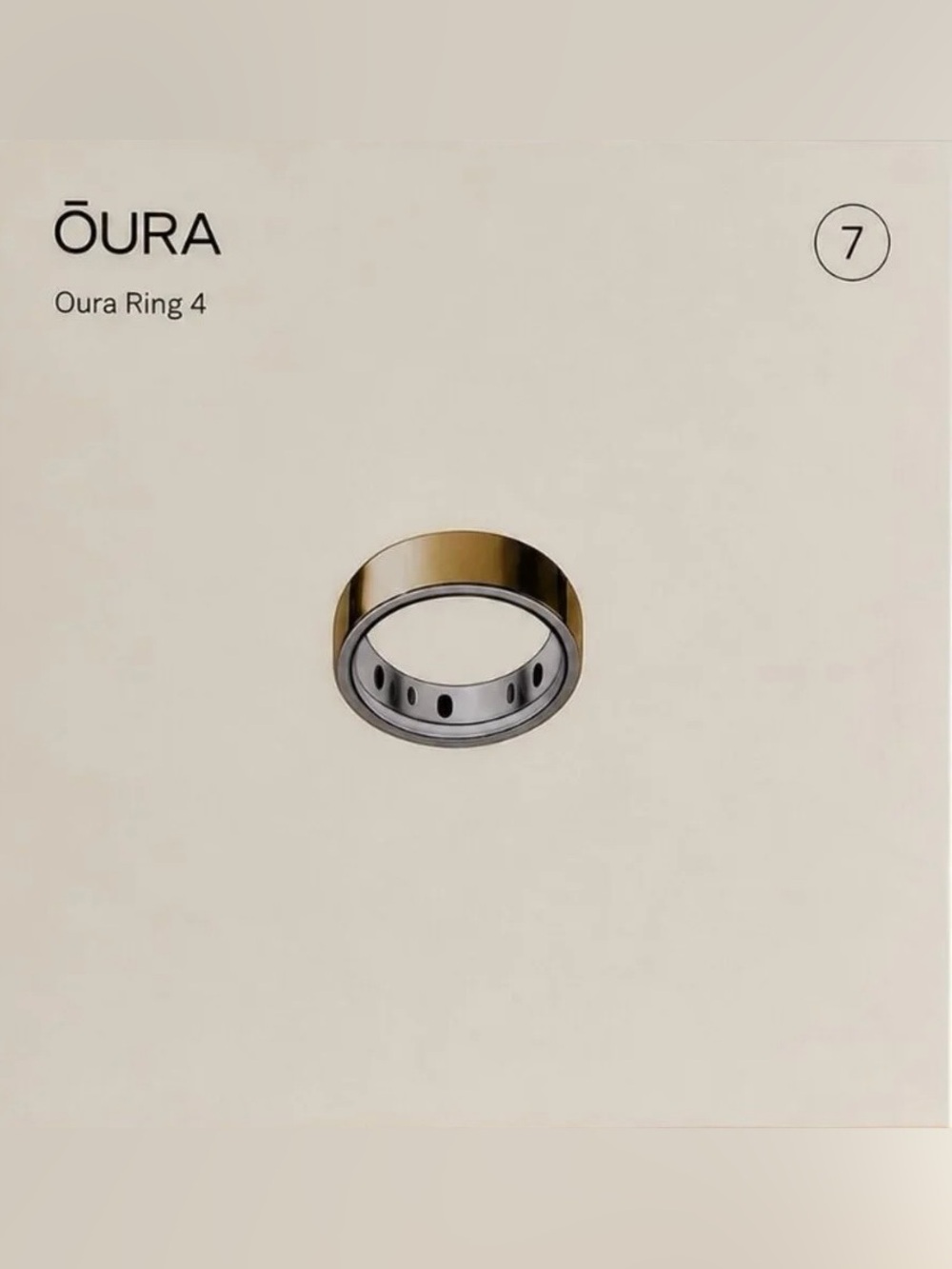 Brand New Oura Ring 4 in Gold Size 7